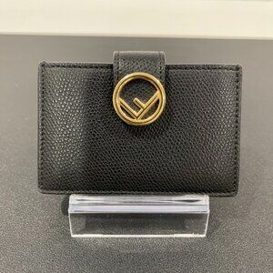 Fendi Vitello Cruise F is Fendi Gusseted Cardholder Black (JB1397)